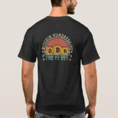 retro crypto Ik hou van Bitcoin T-shirt (Achterkant)