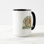 Retro Crystal Mountain Hike Sunset T-shirt Mok (Voorkant rechts)