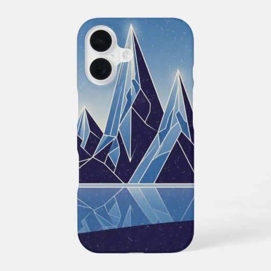 Retro Crystal Peaks iPhone 16 Hoesje (Achterkant)