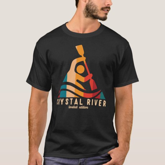 Retro Crystal River Kayaking T-shirt (Voorkant)