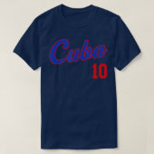Retro Cuba Baseball Remera Beisbol Cuban Jersey T-shirt (Design voorkant)