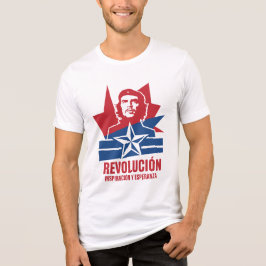 Retro Cubaanse Poster Stijl – Rood, Blauw & Witte  Tri-Blend Shirt
