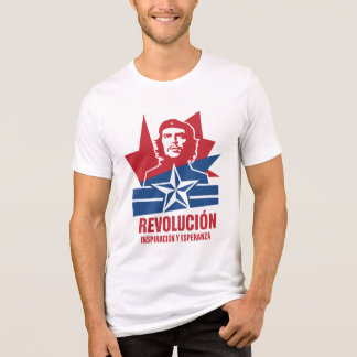Retro Cubaanse Poster Stijl – Rood, Blauw & Witte Tri-Blend Shirt