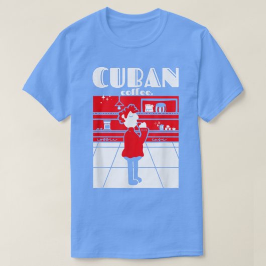 Retro Cuban Cafecito Espresso Lover Latte D T-shirt (Design voorkant)