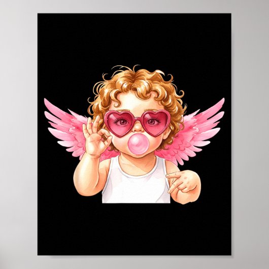 Retro Cud 67 Meme Bubblegum Funny Six Seven Valent Poster (Voorkant)