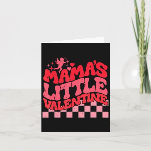 Retro Cud Mamas Little Valentines Day Girls Wo  Kaart (Voorkant)