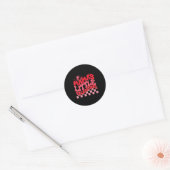 Retro Cud Mamas Little Valentines Day Girls Wo  Ronde Sticker (Envelop)