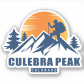 Retro Culebra Peak Hike T-shirt Sticker (Voorkant)