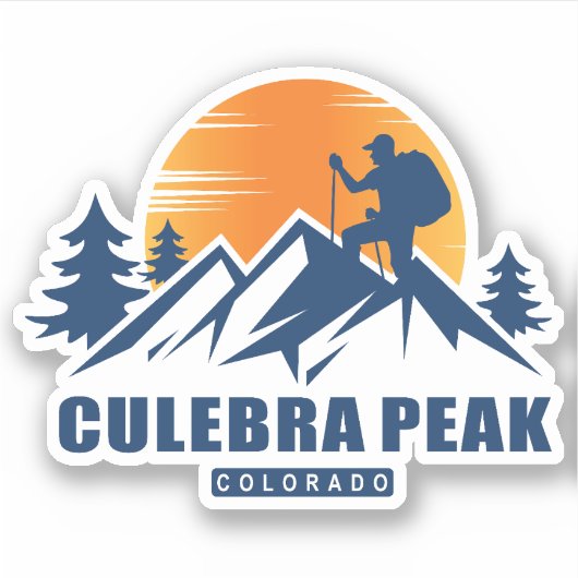 Retro Culebra Peak Hike T-shirt Sticker (Voorkant)