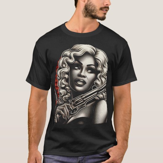 Retro Cult Pulp Girl T-shirt (Voorkant)