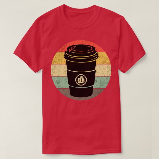 Retro Cup Koffie Koffie 1 T-shirt (Design voorkant)