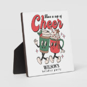 Retro Cup van Cheer Hot Chocolate Vakantie Fotoplaat (Voorkant)