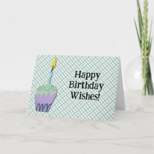 Retro Cupcake Art Verjaardag Kaart