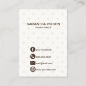 retro Cupcake Bakkerij visitekaartjes (Achterkant)