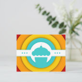 retro cupcake briefkaart (Staand voorkant)