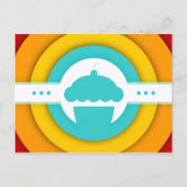 retro cupcake briefkaart (Voorkant)