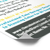 Retro Cupcake, Cakery, Cake Store Adverteren Poster (Hoek)