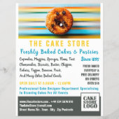 Retro Cupcake, crème, Adverteren Cake Store Flyer (Voorkant)