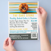 Retro Cupcake, crème, Adverteren Cake Store Flyer (Hand)