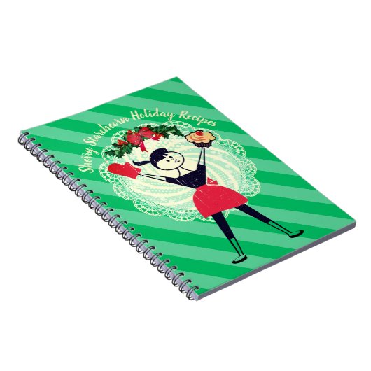 Retro cupcake meisje bakken kookboek recept notiti notitieboek (Rechterzijde)