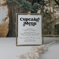 Retro Cupcake Menu Bord