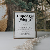 Retro Cupcake Menu Bord Poster