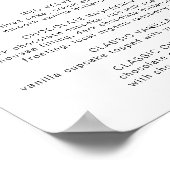 Retro Cupcake Menu Bord Poster (Hoek)