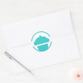 retro cupcake ronde sticker (Envelop)