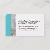 Retro Cupcake Visitekaartjes (Achterkant)