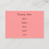 Retro Cupcake Visitekaartjes (Achterkant)