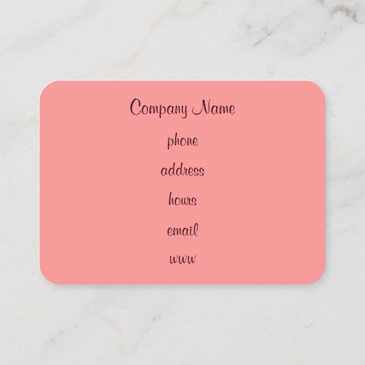 Retro Cupcake Visitekaartjes (Achterkant)