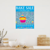 retro CUPCAKE vormen bake sale poster (Keuken)