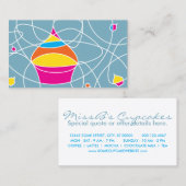 retro CUPCAKE vormen Visitekaartje (Voorkant / Achterkant)