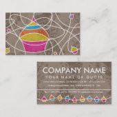 retro CUPCAKE vormt klantenloyaliteit Klantenkaartje (Voorkant / Achterkant)