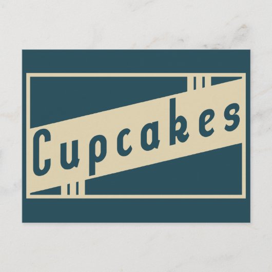 retro cupcakes briefkaart (Voorkant)