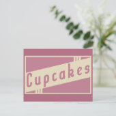 retro cupcakes briefkaart (Staand voorkant)