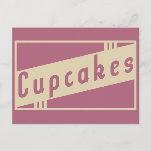 retro cupcakes briefkaart (Voorkant)