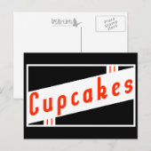 retro cupcakes briefkaart (Voorkant / Achterkant)