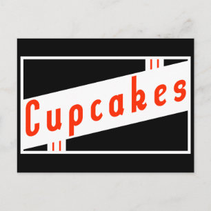 retro cupcakes briefkaart