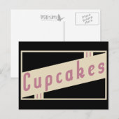 retro cupcakes briefkaart (Voorkant / Achterkant)