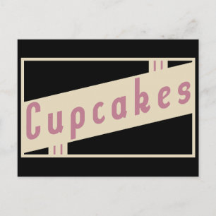 retro cupcakes briefkaart
