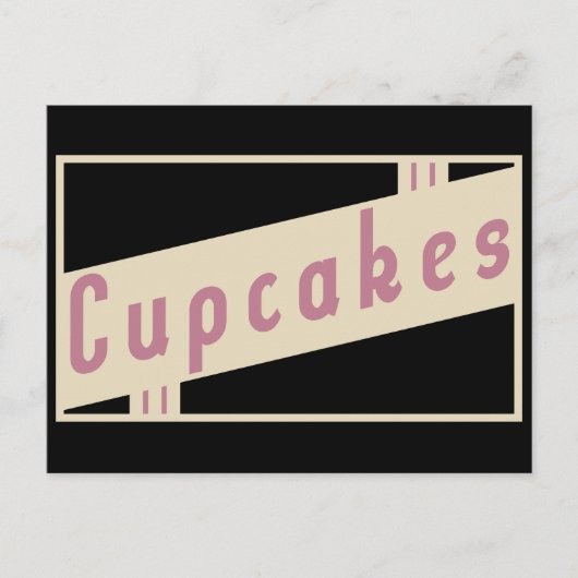 retro cupcakes briefkaart (Voorkant)