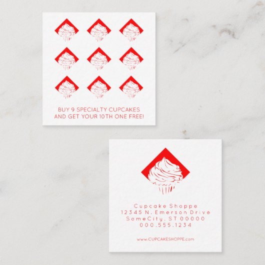 retro cupcakes diamond loyalty punch (Voorkant / Achterkant)