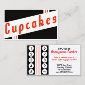 retro cupcakes klantenloyaliteit klantenkaartje (Voorkant / Achterkant)