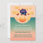Retro Cupcakes Koffie Uitnodiging (Achterkant)