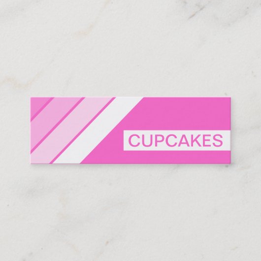 retro CUPCAKES Mini Visitekaartje (Voorkant)