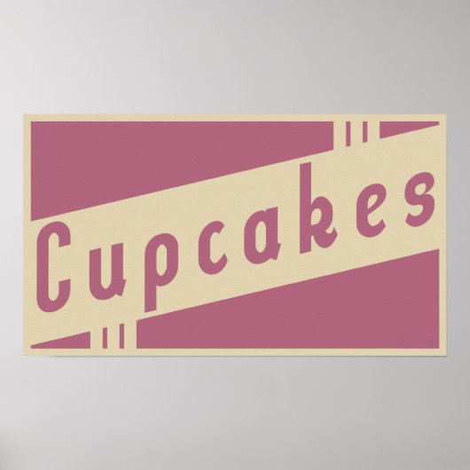 retro cupcakes poster (Voorkant)