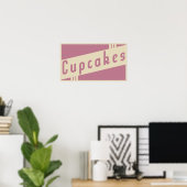 retro cupcakes poster (Thuiskantoor)