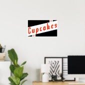 retro cupcakes poster (Thuiskantoor)