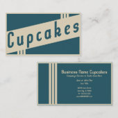 retro cupcakes visitekaartje (Voorkant / Achterkant)